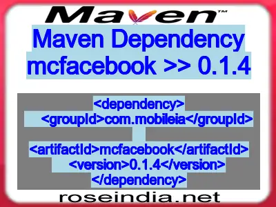 Maven dependency of mcfacebook version 0.1.4