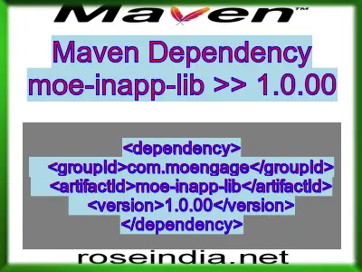 Maven dependency of moe-inapp-lib version 1.0.00