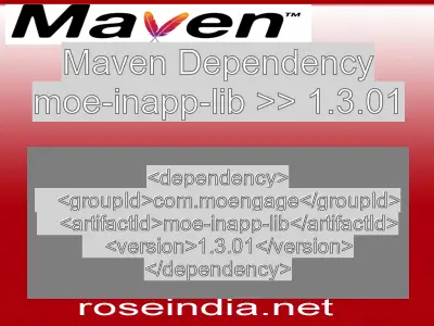 Maven dependency of moe-inapp-lib version 1.3.01