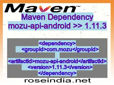 Maven dependency of mozu-api-android version 1.11.3