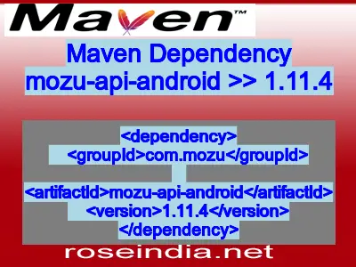 Maven dependency of mozu-api-android version 1.11.4