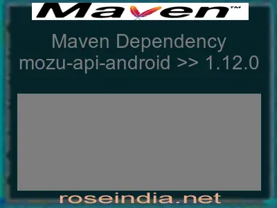 Maven dependency of mozu-api-android version 1.12.0