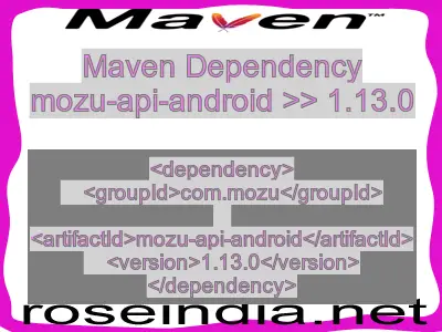 Maven dependency of mozu-api-android version 1.13.0