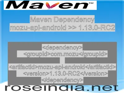 Maven dependency of mozu-api-android version 1.13.0-RC2