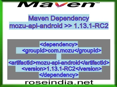 Maven dependency of mozu-api-android version 1.13.1-RC2