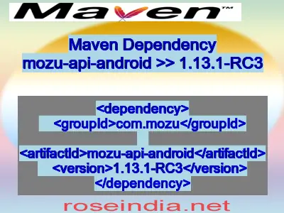 Maven dependency of mozu-api-android version 1.13.1-RC3