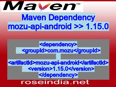 Maven dependency of mozu-api-android version 1.15.0