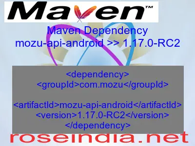 Maven dependency of mozu-api-android version 1.17.0-RC2