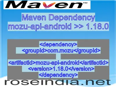 Maven dependency of mozu-api-android version 1.18.0