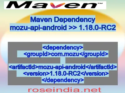 Maven dependency of mozu-api-android version 1.18.0-RC2