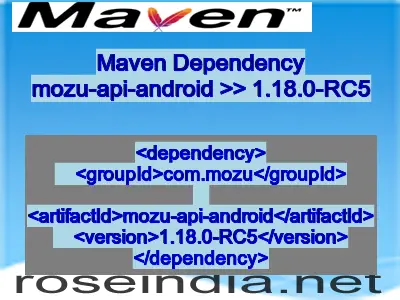 Maven dependency of mozu-api-android version 1.18.0-RC5