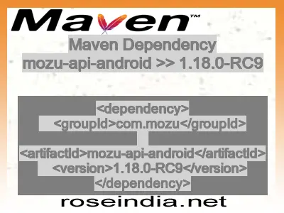 Maven dependency of mozu-api-android version 1.18.0-RC9