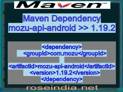 Maven dependency of mozu-api-android version 1.19.2