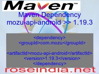 Maven dependency of mozu-api-android version 1.19.3