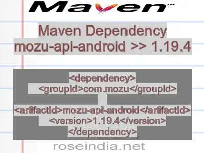 Maven dependency of mozu-api-android version 1.19.4