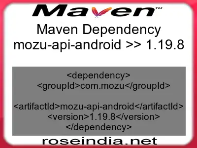 Maven dependency of mozu-api-android version 1.19.8