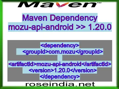 Maven dependency of mozu-api-android version 1.20.0