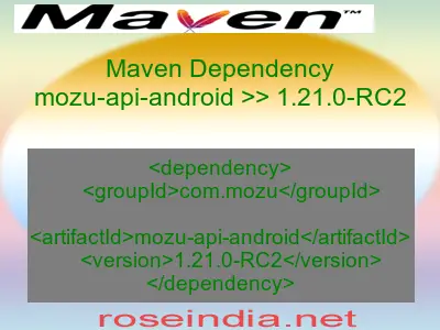 Maven dependency of mozu-api-android version 1.21.0-RC2