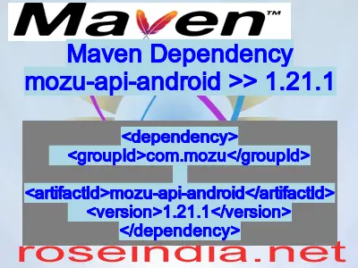 Maven dependency of mozu-api-android version 1.21.1