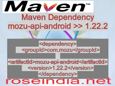 Maven dependency of mozu-api-android version 1.22.2