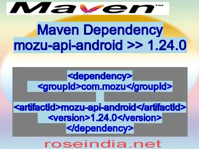 Maven dependency of mozu-api-android version 1.24.0