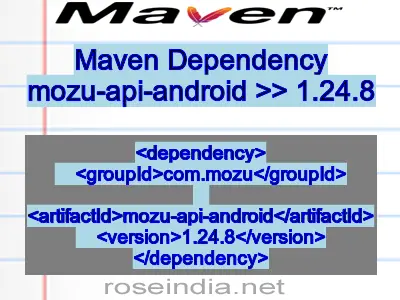 Maven dependency of mozu-api-android version 1.24.8