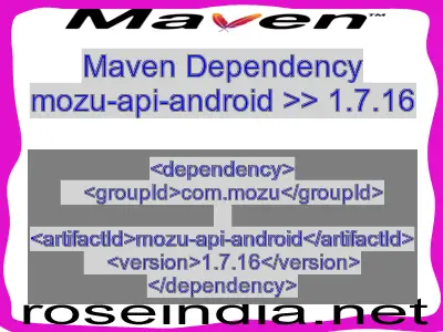 Maven dependency of mozu-api-android version 1.7.16