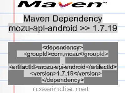 Maven dependency of mozu-api-android version 1.7.19