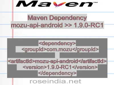 Maven dependency of mozu-api-android version 1.9.0-RC1