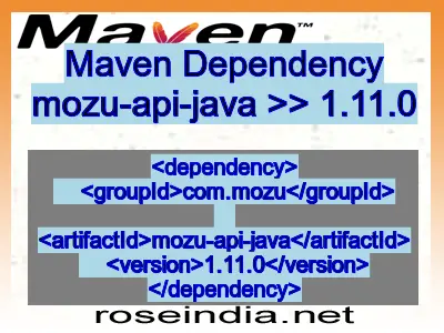 Maven dependency of mozu-api-java version 1.11.0