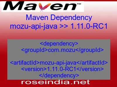 Maven dependency of mozu-api-java version 1.11.0-RC1