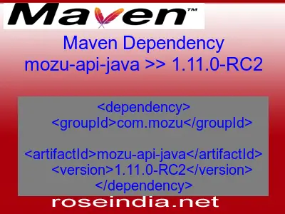 Maven dependency of mozu-api-java version 1.11.0-RC2