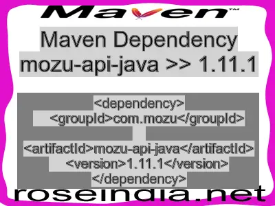 Maven dependency of mozu-api-java version 1.11.1