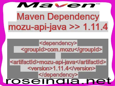 Maven dependency of mozu-api-java version 1.11.4