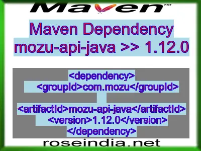 Maven dependency of mozu-api-java version 1.12.0