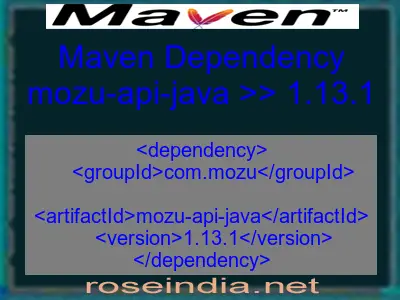 Maven dependency of mozu-api-java version 1.13.1