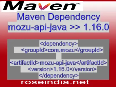 Maven dependency of mozu-api-java version 1.16.0