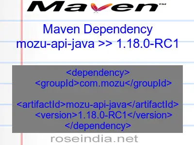 Maven dependency of mozu-api-java version 1.18.0-RC1