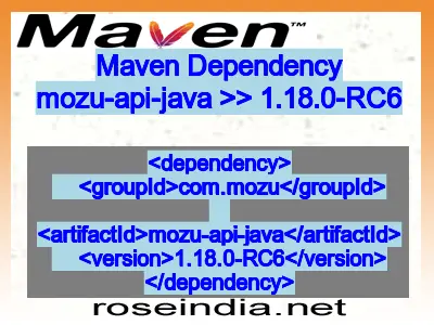 Maven dependency of mozu-api-java version 1.18.0-RC6