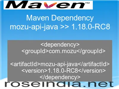 Maven dependency of mozu-api-java version 1.18.0-RC8