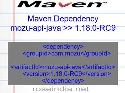 Maven dependency of mozu-api-java version 1.18.0-RC9