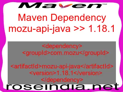 Maven dependency of mozu-api-java version 1.18.1