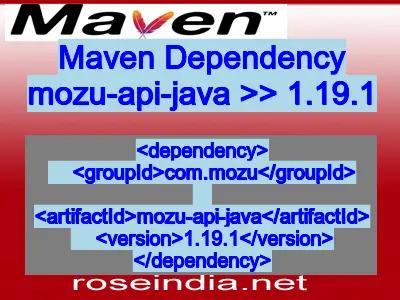 Maven dependency of mozu-api-java version 1.19.1