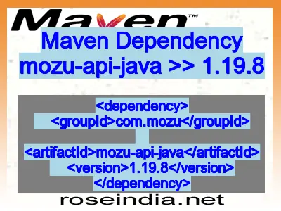 Maven dependency of mozu-api-java version 1.19.8