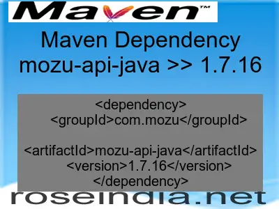 Maven dependency of mozu-api-java version 1.7.16