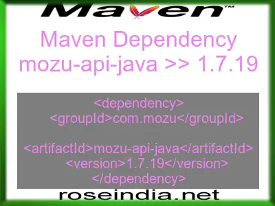 Maven dependency of mozu-api-java version 1.7.19