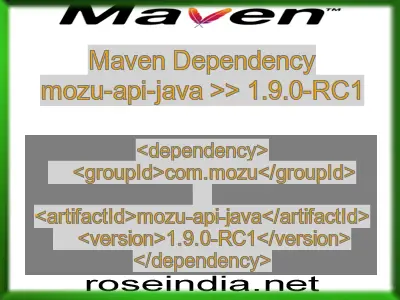 Maven dependency of mozu-api-java version 1.9.0-RC1