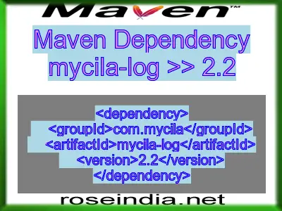 Maven dependency of mycila-log version 2.2