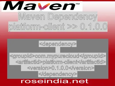 Maven dependency of platform-client version 0.1.0.0