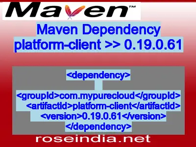 Maven dependency of platform-client version 0.19.0.61